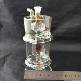 Hookahs Goldfish Lantern Hookah Glass Bongs Tillbehör, glasrökrör Färgglada mini Multi-färg Handrör Bästa sked Glas