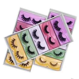Falska ögonfransar 3D Mink Wholesale Natural Lashes Soft Make Up Extension Makeup Fake Eye Series 100109 Drop Delivery Health Beauty Eye DHS7Y