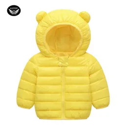 Coat Autumn And Winter Girls Candy Color Children's Thin Down Cotton Clothes Boys Short Hooded Baby Infant