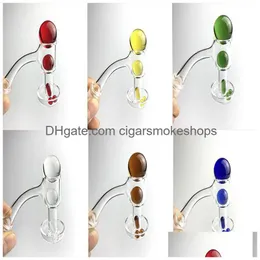 Smoking Pipes Glass Carb Cap Ruby Insert Pearl Set With 20Mm 14Mm Colorf Caps 5Mm 6Mm Pillar Pearls For Water Bongs Domeless Nails D Dhvzh