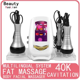 Massageador de corpo inteiro 3 em 1 40k Cavitação radiofrequência Frequency Ultrassonic Slimming Machine Remoção Remoção de peso Perda de peso Ferramenta de beleza 230303