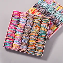 100pcs/działki włosy dziewczęta cukierki kolor Elastyczne gumki opaski do włosów Dziecko na głowę scrunchie dla dzieci akcesoria do włosów