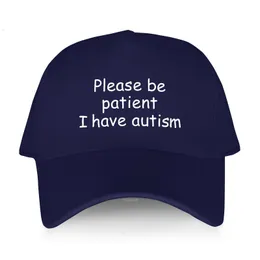 Ball Caps Please Be Patient I Have Autism Cap Baseball Cap Hat Outdoor Fish Women Printed Czapka Bonnet Spring Casual 230306