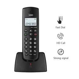 إلكترونيات أخرى 16 لغات الهاتف الثابت الرقمي اللاسلكي مع معرف المكالمة هدية يدوي التنبيه كتم شاشة LED شاشة لاسلكية للمنزل EL 230306
