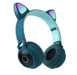 رأس Headphoneslx028 Luminous Cat Ear Game Wireless Plugin Card Bluetooth Headsetstereo Bluetootheartons 5855746
