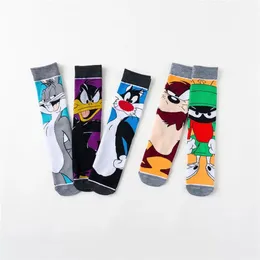 2023 Funny Socks Men Hip Hop Joker Novelty Novedades Art Street Wear Duck Cat Cartoon Bob Esponja N1