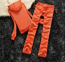 2023 now Women's Tracksuits Juicy Tracksuit Velvet Brand Velour Sewing Suit Track Hoodies and Pants Sets spider hoodie galleryes depts