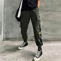 Kobiety Pants Women Cargo 2023 Harem Fashion Punk Pockets Jogger Spodery Multi Pocket Harajuku Elastics High Waist Streetwear