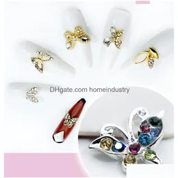 Favore di partito Mticolor Nail Charms ciondola lega farfalla ciondolo scarpe fascino creazione di gioielli fai da te collane bracciali consegna goccia Hom Dh5Wv