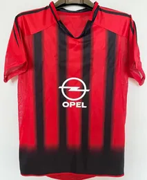 Retro Soccer Jerseys 2002 2003 2004 2004 Football Shirts Gullit Maldini Van Basten Vintage Camiseta Milans Kaka Baggio Kits Men Maillots de AC Football Jersey