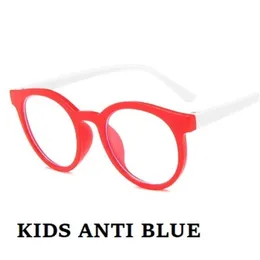 Sunglasses Frames Fashion Kids Optical Glasses Children Safe Eyeglasses Plain Mirror Silicone Anti-blue Light Goggles Eyewear Frame Round Gl