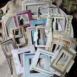 Hediye Sargısı 35pcs Vintage Po Frame Planlayıcı Çıkartmaları DIY Scrapbooking Önemsiz Dergi Kart Yapma Etiketi için Die Cut Set