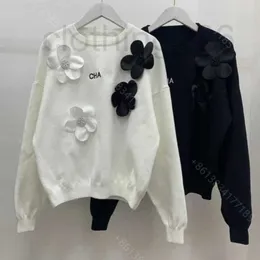 designer designer cc ull stickad tröja jacka virkning mujer pullover varumärke kvinnliga ränder långärmad blommig jacquard casual hoodie skjorta kvinnor lgd5