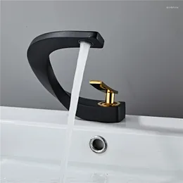 Zlew łazienki krany mosiężne kran basen kreatywny Washbasin biały/biały złoto/czarne złoto i zimno mikser