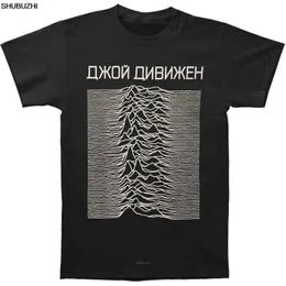 Herr T-shirts rolig t-shirt herr nyhet tshirt Joy Division Unknown Pleasures Cyrillic T-shirt bomull herr t-shirts större storlek 4XL 5XL sbz814 AA230306