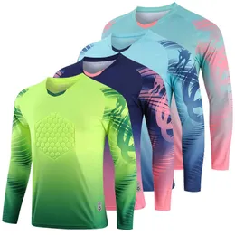 Męskie koszulki męskie koszulki piłkarskie 2021 nowych dorosłych bramkarz bramkarz z długimi rękawami dres trening piłkarski oddychający top piłka nożna bramkarz Jersey G230306