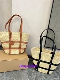 أزياء YL Lady Totes Designer Handbag Women Counter Counter Pags Popular Summer Straw Straw Bag New Luxury Handbags Large Crace Leather Strap