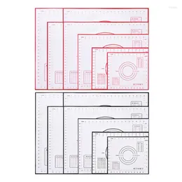 테이블 매트 80/70/60/50/40/30cm 실리콘 베이킹 매트 롤링 반죽 패드 주방 크레페 피자 반죽이 아닌 팬