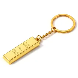 Gold Bar Keychain Creative Metal Altın Tuğla Anahtarlık İmitasyonu Altın Keychain Business Hediyesi Reklam Exquisit Hediyeler