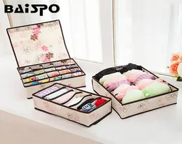 Baispo 3PCSSETカバーされている下着箱スカーフブラジョショートパンツ衣服引き出しクローゼットソックスオーガナイザーストレージボックス2103091329075