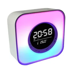 Rainbow Hifi Speaker спальня RGB Светлополосный будильник беспроводной динамик Bluetooth Subwoofer Soundbox с настольной лампой FM USB Music P9524473