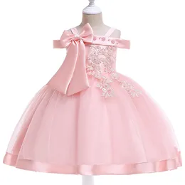 Girl's Dresses Embroidery Silk Princess Dress for Baby Girl Flower Elegant Girls Dresses Winter Party Christmas Halloween Kids Dresses Clothes 230303