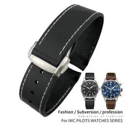 Banda de reloj de silicona de goma de 20 mm de 20 mm 22 mm para Omega Sea Master 300 IWC Hamilton Black Blue Strap Watch Pintoras plegables Fre311s