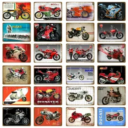 Vintage motorcyklar konstmålning tennskylt retro motor garage dekor metall affisch för man grotta pub bar hem dekoration vägg personlig dekor storlek 30x20 cm w02