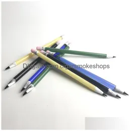 Курительные трубы 6 -дюймовые стеклянные инструменты для пениста масла восковой набор с желтым нефритовым зеленым черным синим цветом карандашо