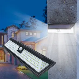 118 LED -solväggljus Powered Motion Sensor Wall Security Light Lamp Garden Outdoor Garden Decoration Wall Street Usastar