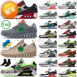 New Star Outdoor Size 47S 90S GS Premium Mesh Running Shoes Mens Bred Black Total Be True Camo Green Green Infrared Obsidian Recraft Royal Pale