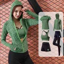 مجموعات نشطة 5pcs الخريف للنساء الرياضي للملابس الرياضية zip udie sweatpant sweatshirt stack stack