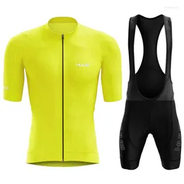 Гоночные наборы Huub 2023 Summer Men Men Men Complete Cycling Jersey Set Set Hearhable MTB Bike Clothing Maillot Ropa Ciclismo oriform Kit