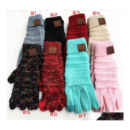 Andere festliche Partyzubehör Touch SN-Handschuhe 8 Farben Winter gestrickte Mode Stretch Wollstrick Warme Fl-Fingerhandschuhe Drop Deliv Dhezk