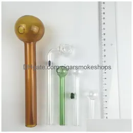 Smoking Pipes Glass Oil Burner Pipe With 185Mm 150Mm 100Mm 60Mm Colorf Thick Pyrex For Pack Of 5 Drop Delivery Home Garden Household Dhs6B