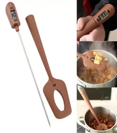 Digitale Kochthermometer doppelt verwenden Silikonschaber Spatel Cookings Food Thermometer Haushaltsbackwerkzeug 8301047623