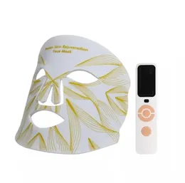 4 färger skönhetsterapi LED Ansiktsmask Lätt hudvård rynka akne borttagning med nacke anti åldrande enhet hudföryngring