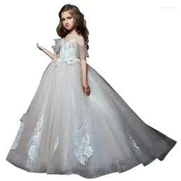 Kız Elbiseler Fantezi Küçük Kızlar Elbise 2023 Fantasia Infantil Para Menina Robe Fille Enfant Mariage De Soiree Balo Gown Çocuklar İçin