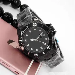 Acessível 44mm Relogio Masculino Mens relógios de moda Dial preto com calendário Bracklet Folp Dobing Master Mache