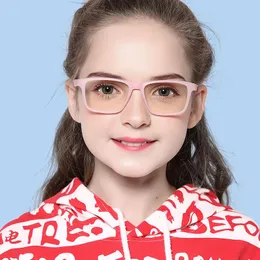 Sonnenbrille TR90 Quadratische Computerbrille Mädchen Jungen Japanische Brillen Blaulichtblockierende Brille KinderSonnenbrillen