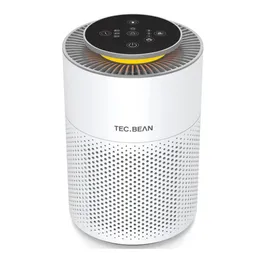 Oczyszczacze powietrza do sypialni z regulowanym światłem nocnym, TEC.Bean H13 Prawdziwy filtr powietrza HEPA do biurka biurowego, eliminatorów zapachu do domu, tryb uśpienia cichy środki do czyszczenia powietrza