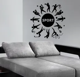 Vägg klistermärken dekal klistermärke fotboll tennis papel de parede para quarto olika sport väggmålning repetera affisch yo026wall klistermärken