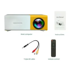أجهزة العرض YG300 LED LED MINI يدعم 1080p HDMicible USB Audio Media Media Player Player R230306