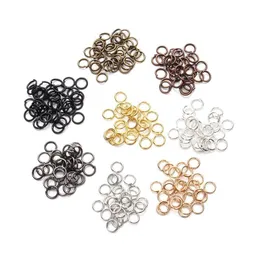 Jump Rings Split Jln 500Pcs Copper 4Mm/5Mm Open Gold/Black/Sier/Bronze Plated Color Connectors For Jewelry Dyi Making 38 W2 Drop D Dhzcw