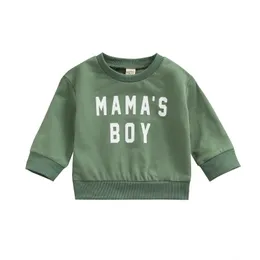 TSHIRTS 1023 LIORITIIN 018M Baby tröja med brevtryck design LongSleeved Style Warm Breattable Pullover 230303