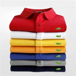 2022 letnia luksusowa męska koszulka z krótkim rękawem nowa bawełniana haftowana biznesowa koszulka Polo moda luźna, modna kurtka typu oversize S-6x