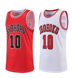 Erkek Tişörtleri Anime Shohoku Okul Basketbol Takımı Jersey Vest Cosplay Com Sakuragi Rukawa Jersey Gömlek Spor Giyim Gevşek Tank Top L230306