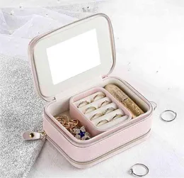 Portable Travel Jewelry Storage Box Oreging Aning Necklace PU Leather Ladies Cosmetics Beauty 21042370810505050