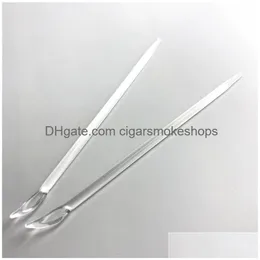 Rökpipor Nya 6,7 ​​tum kvartsspade Dabber Wax Oil Dab Tool Skruvmejsel Spoon Nail Vaporizer Tools 5mm Rods For Glass Drop Deli DHI94