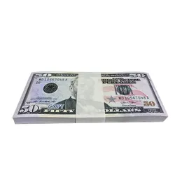 Outros suprimentos de festa festiva 50 tamanho adereços de filme jogo dólar nota moeda falsa 1 5 10 20 100 valor nominal de dólares americanos falso dhgevl3hz
